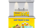 TỦ BIA NƯỚC BÀN RÓT 6 BOM 50L CÓ BẢNG ĐÈN ĐỨC MINH