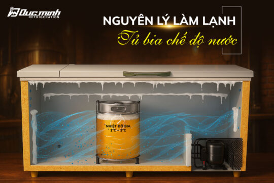 Nguyên lý làm lạnh tủ bia chế độ nước – Làm lạnh nhanh, ổn định và tiết kiệm điện