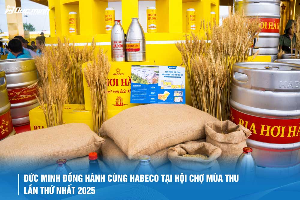Thiết bị Đức Minh tại Hội chợ Mùa Thu 2025 – Khi công nghệ Việt đồng hành cùng tinh hoa bia Việt