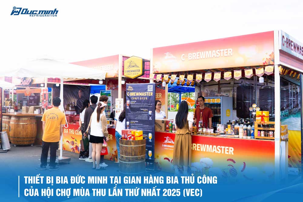 Thiết bị Đức Minh tại Hội chợ Mùa Thu 2025 – Khi công nghệ Việt đồng hành cùng tinh hoa bia Việt